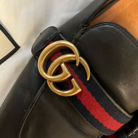 Gucci Leather Mid-heel Loafer (w Pearl Detailing) - Picture 4 of 8